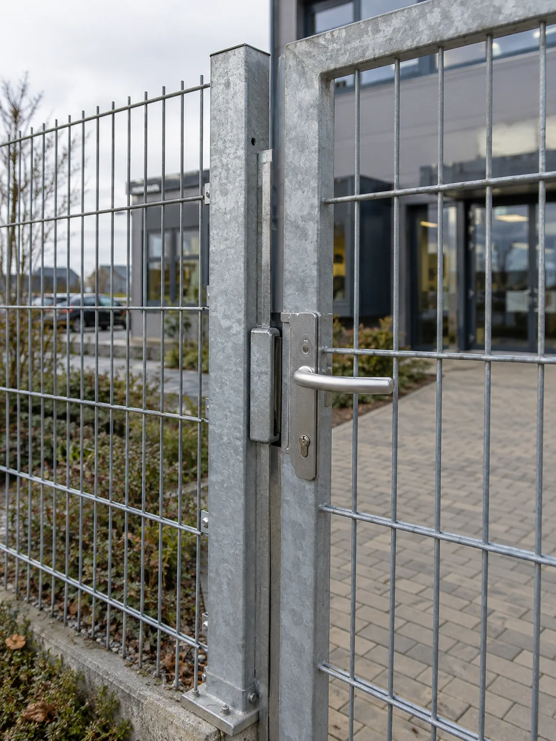 Zaun und Tor als Teil der physischen Außensicherung